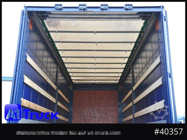 Swap body with flatbed & tarp KRONE Wechselbrücke 7,45, Code XL, Bordwand, neue Plane