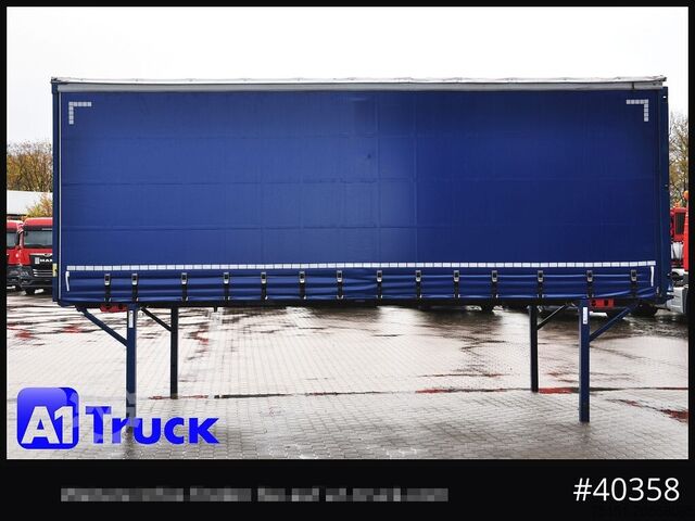 Swap body with flatbed & tarp KRONE Wechselbrücke 7,45, Code XL, Bordwand, neue Plane