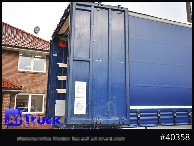 Swap body with flatbed & tarp KRONE Wechselbrücke 7,45, Code XL, Bordwand, neue Plane