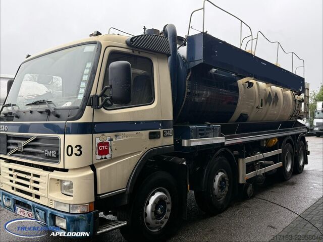 Vacuum truck Volvo FM 12-340 8x4 Steel spring, RVS 316, 198000 km,...
