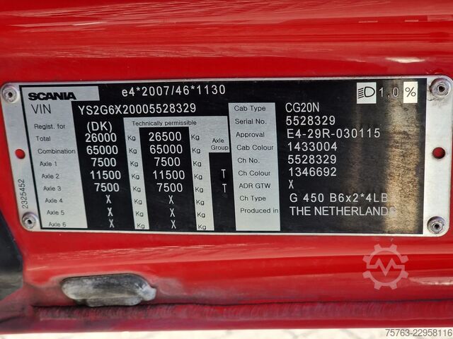 BDF-System Scania G 6x2*4 BDF - Retarder - Loadlift - Full air - ...