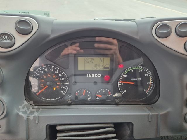 Flatbed truck IVECO Eurocargo ML100E22WM-BW 4x4 Pritsche L-Haus Bett