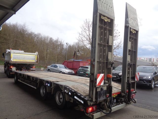 Low loader trailer HUMBAUR HTD 30 Drehschemel hydr. Rampen Verzinkt