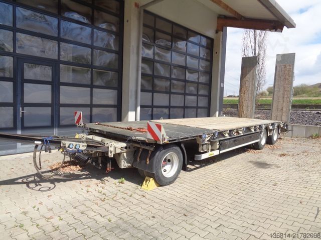 Low loader trailer HUMBAUR HTD 30 Drehschemel hydr. Rampen Verzinkt