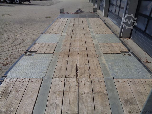 Low loader trailer HUMBAUR HTD 30 Drehschemel hydr. Rampen Verzinkt