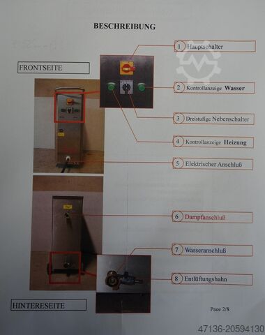 Turbo steam generator Turbodampferzeuger TD23