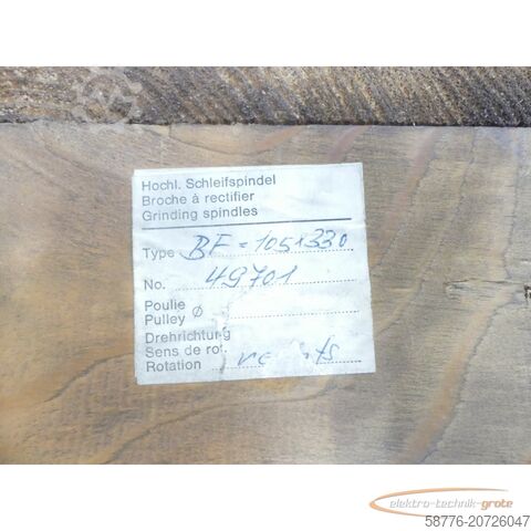 Component  SFJ BF 105 / BF-105X330 Hochleistungs-Schleifspindel SN:49701 - ungeb.! -
