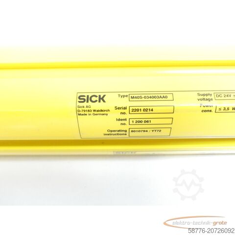 Component Sick M40S-034003AA0 M 4000 advanced Id. 1 200 061 SN:22010214 - ! -