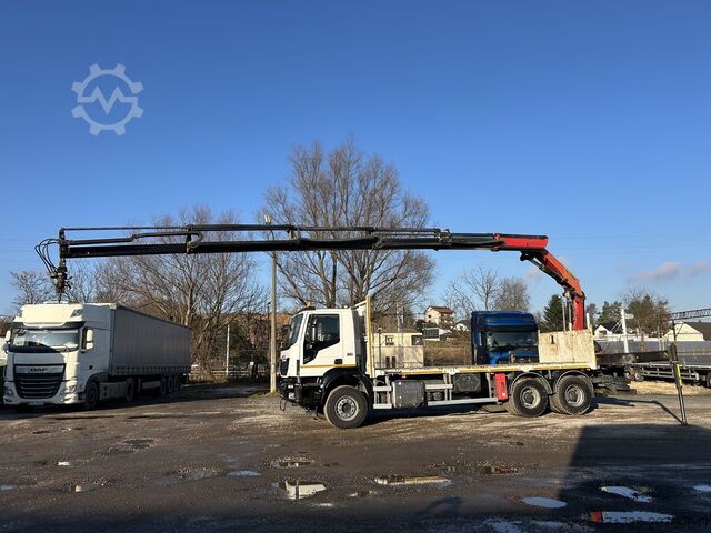 Flatbed truck Iveco X-WAY 360 6X4/PALFINGER PK.22002 + FUNK
