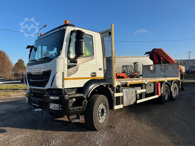 Flatbed truck Iveco X-WAY 360 6X4/PALFINGER PK.22002 + FUNK