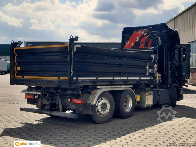 Tipper truck SCANIA S 660 V8 6X2*4 Kipper Kran Lenkachse Retarder