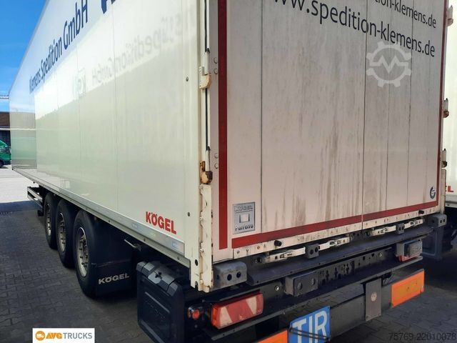 Box semitrailer KÖGEL Koffer Doppelstock Liftachse VDI 2700 EN 12642XL