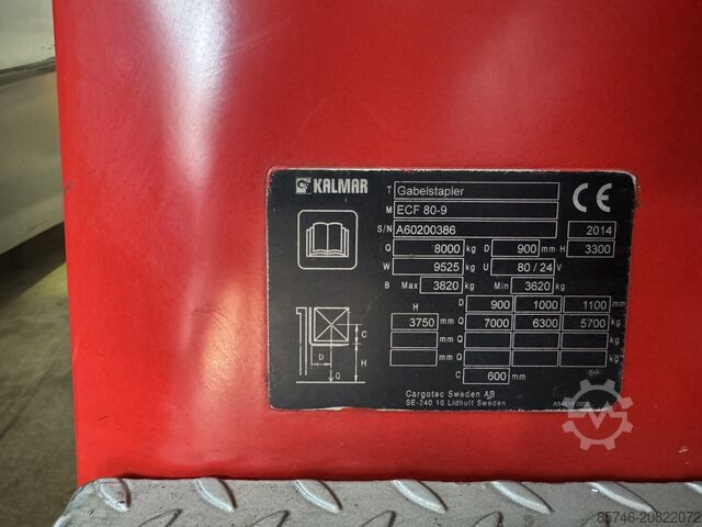 ECF 80 / 9 * NEUE Batterie!! KALMAR ECF 80 / 9 * NEW battery !!