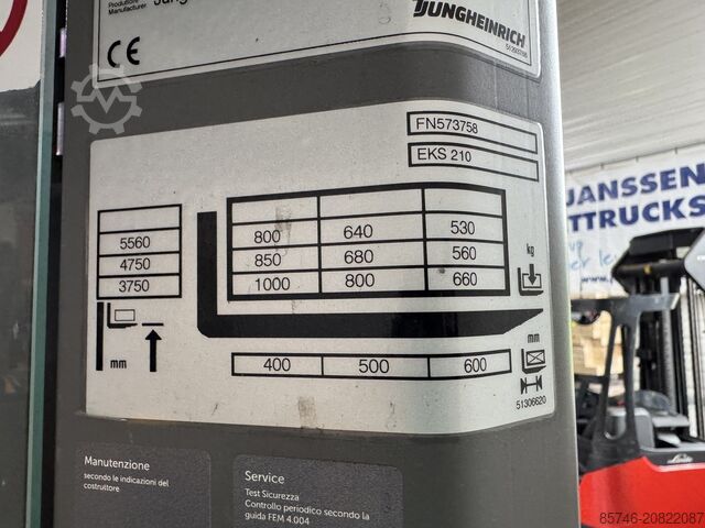 EKS 210 - Drahtführung !! PSA!! DOPPELTE Lenkung!! Triplex FFL JUNGHEINRICH EKS 210 - Wire Guidance !! PSA !! DOUBLE steering !! Triplex FFL