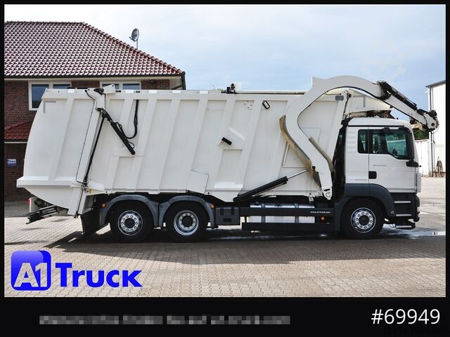 Garbage truck MAN TGS 26.320, Faun 533 Frontlader, Überkopflader Müllwagen,