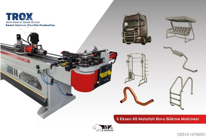 Pipe bending machine Liv Makina 3 Axis 65 CNC TROX