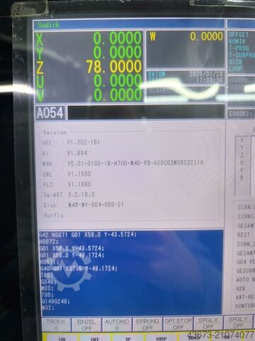 Drahterodiermaschinen / EDM Sodick SLC 600 G