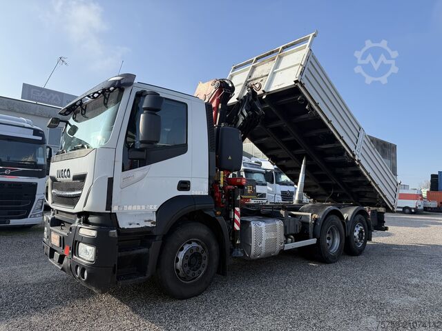 Kipper LKW Iveco Stralis 260SY46 Kipper + Kran FASSI F195