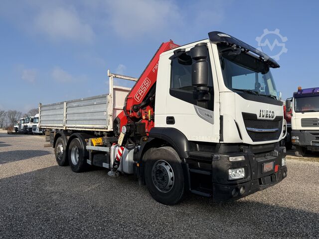 Kipper LKW Iveco Stralis 260SY46 Kipper + Kran FASSI F195