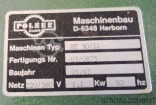Frame press Polzer HT 30/21