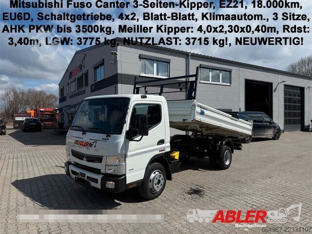 Three-way tipper van FUSO Canter 7C18 3.S.Ki.+Kran