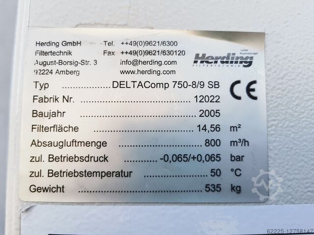 Herding dust extraction, fume extraction Herding DeltaCo750-8/9 SB