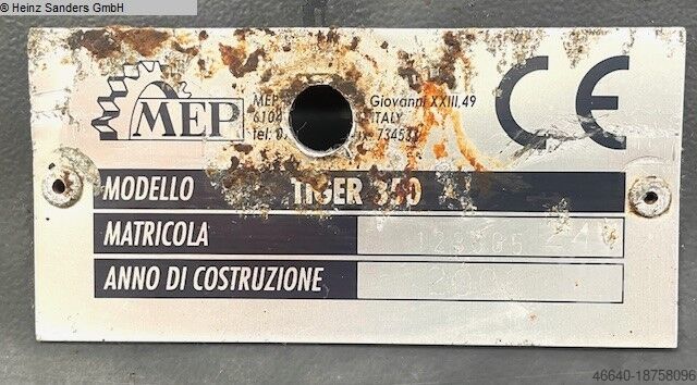 Cold Circular Saw MEP TIGER 350