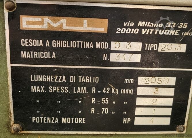 CMLL 2050 X 3 SHEAR CMLL 2050 X 3