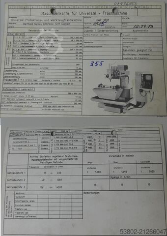 CNC Fräsmaschine Horizontal Vertikal Hermle UWF 1001 CNC