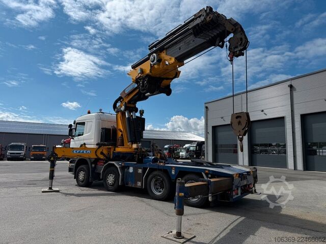 Standard tractor unit SCANIA R500 8X4 Kran / Crane EFFER 1355 8/S Winch
