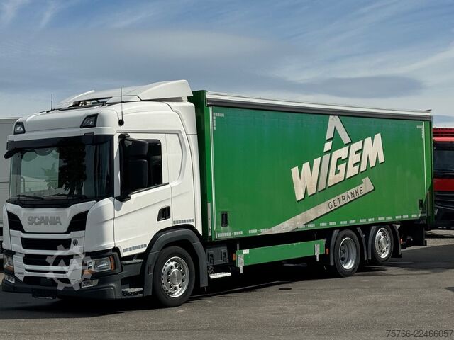 Beverage truck SCANIA P 320 / LBW / 2 x AHK / LENKACHSE / 18 PAL
