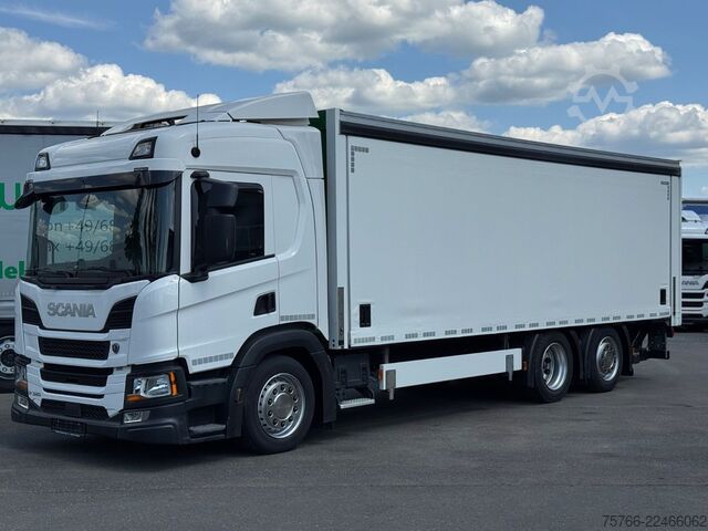 Beverage truck SCANIA P 320 / LBW / 2 x AHK / LENKACHSE / 18 PAL