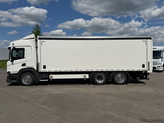 Beverage truck SCANIA P 320 / LBW / 2 x AHK / LENKACHSE / 18 PAL
