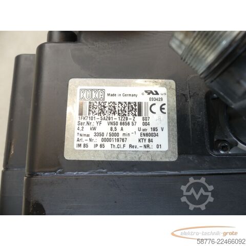 Control unit KUKA 1FK7101-5AZ91-1ZZ9-Z S07 Servomotor SN: YFVN50665657004