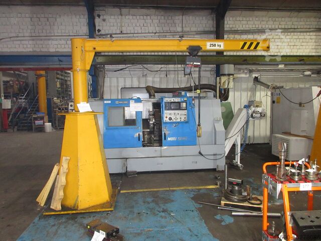 Slewing jib crane Column-mounted slewing jib crane Traveling crane Vetter mobiler Schwenkkr Kran L 3m 250KG Hallenkran Mobilus Mob 0,25t + Kettenzug