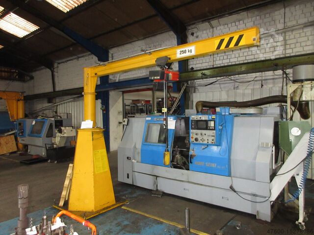 Slewing jib crane Column-mounted slewing jib crane Traveling crane Vetter mobiler Schwenkkr Kran L 3m 250KG Hallenkran Mobilus Mob 0,25t + Kettenzug