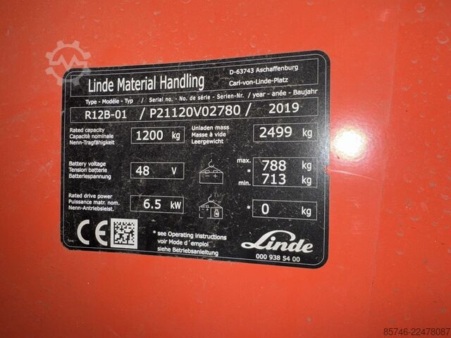 R 12 B * Triplex FFL !! LINDE R 12 B  * Triplex FFL !!