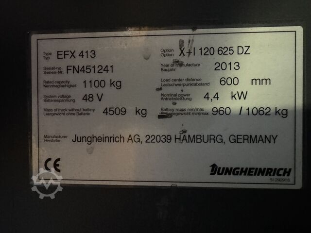 EFX 413 Triplex FFL!! JUNGHEINRICH EFX 413 X + i = Wire Guidance !! Triplex FFL !!