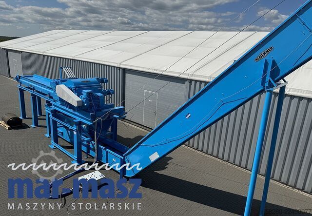 Wood Chipper Shredder KLOCKNER 900×180 HS 4 WT z przenośnikiem łańcuchowym typu redler