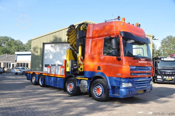 Crane truck DAF CF 85.460 2012 EEV 8X2 HIAB 85Tm CRANE HANDGESC...