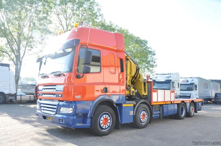 Crane truck DAF CF 85.460 2012 EEV 8X2 HIAB 85Tm CRANE HANDGESC...