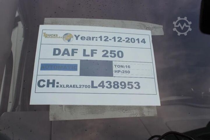 Refrigerated/freezer transport DAF LF 250 + CARRIER XARIOS 500 + 16T EURO 6 + PERF...