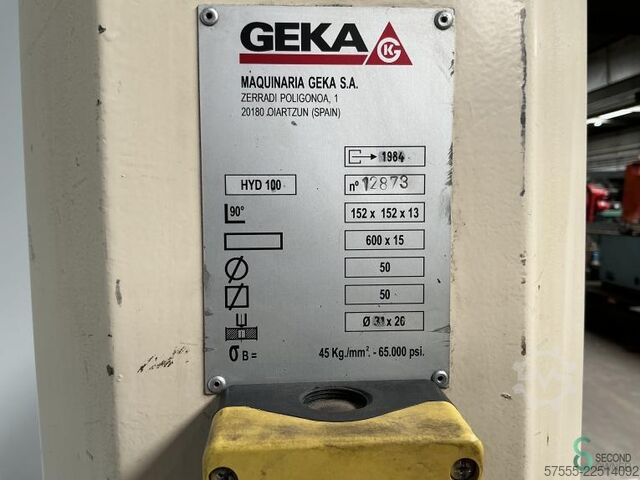 Punch-shear machines  Geka Hydracrop 100-S 1984 Geka Hydracrop 100-S