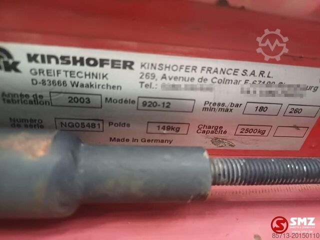 Crane arm Kinshofer Occ container discharge KM920-12 Kinshofer