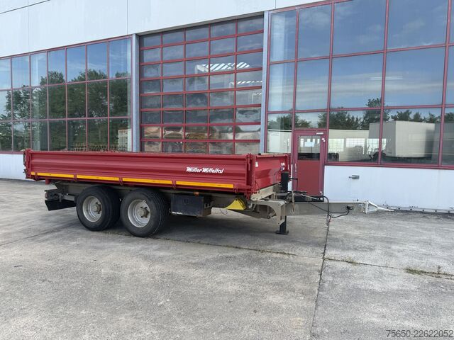 Tipper trailer Müller-Mitteltal KA-TA  14,4 t Tandemkipper- Tieflader, Breitbereifung