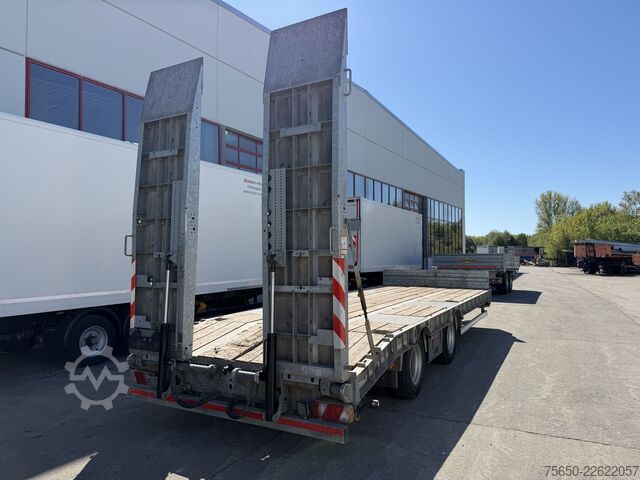 Low loader trailer  tt  21 t Tandemtieflader, hydraulische Rampen