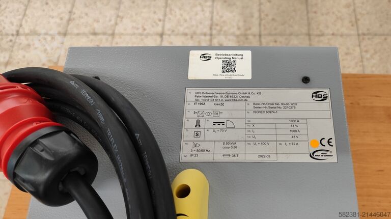 HBS Bolzenschweißgerät IT 1002 HBS Bolzenschweißtechnik IT 1002