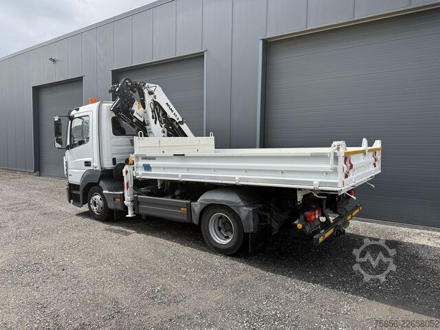 Dreiseitenkipper Kran Mercedes-Benz Atego 818 Kipper Atlas Kran EU6