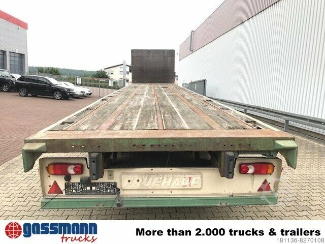 Open semitrailer with tarp General trailer SYY3FP Plattformauflieger, Liftachse