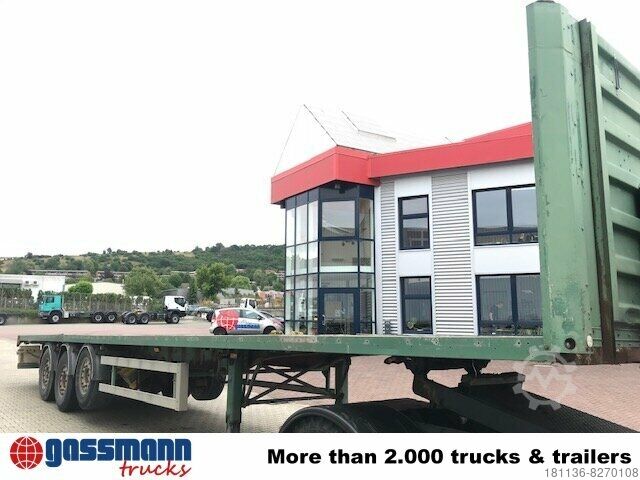 Open semitrailer with tarp General trailer SYY3FP Plattformauflieger, Liftachse